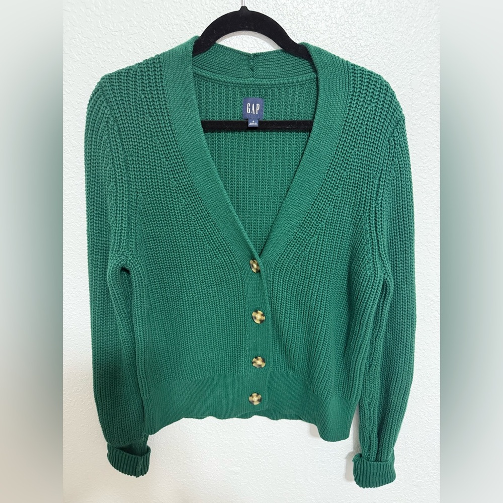 Gap green oversized cardigan